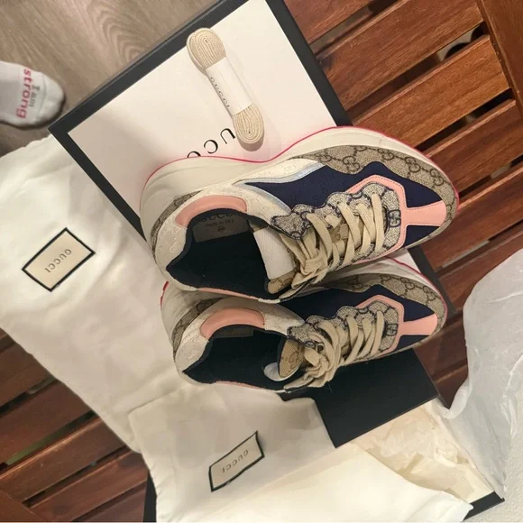 Gucci GG Supreme Monogram Rhyton Sneakers in 36.5 (6.5) - Picture 2 of 6